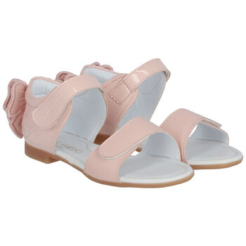 Girls Pink Bow Sandals