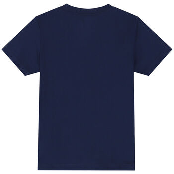 Boys Navy Blue Logo T-Shirt