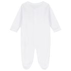 Baby Boys White & Blue Just Giraffe Babygrow Set, 1, hi-res