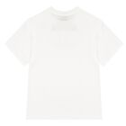 White & Red Majolica Embossed Logo T-Shirt, 1, hi-res