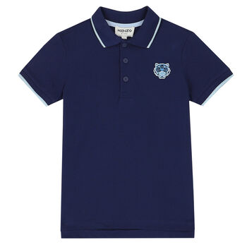 Boys Navy Logo Polo Shirt