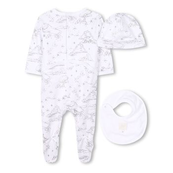 White & Grey Logo Babygrow Gift Set
