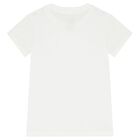 Girls White Logo T-Shirt, 2, hi-res
