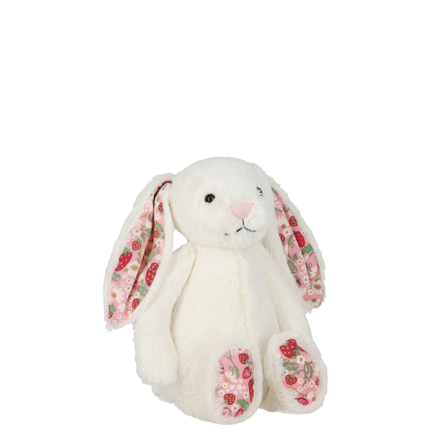 Ivory Bunny Strawberry Soft Toy ( 15CM ), 1, hi-res