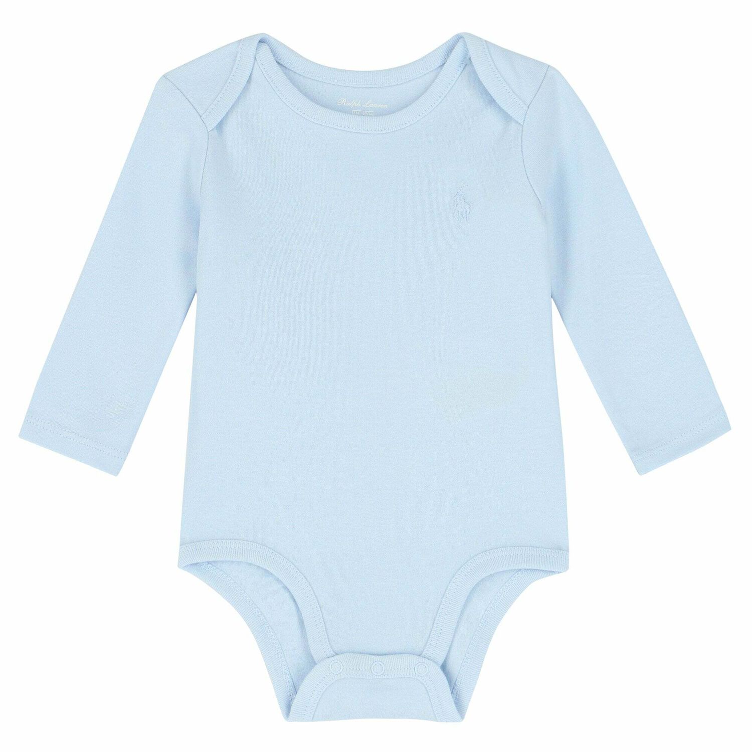 Baby Boys Blue Logo Bodysuit, 1, hi-res