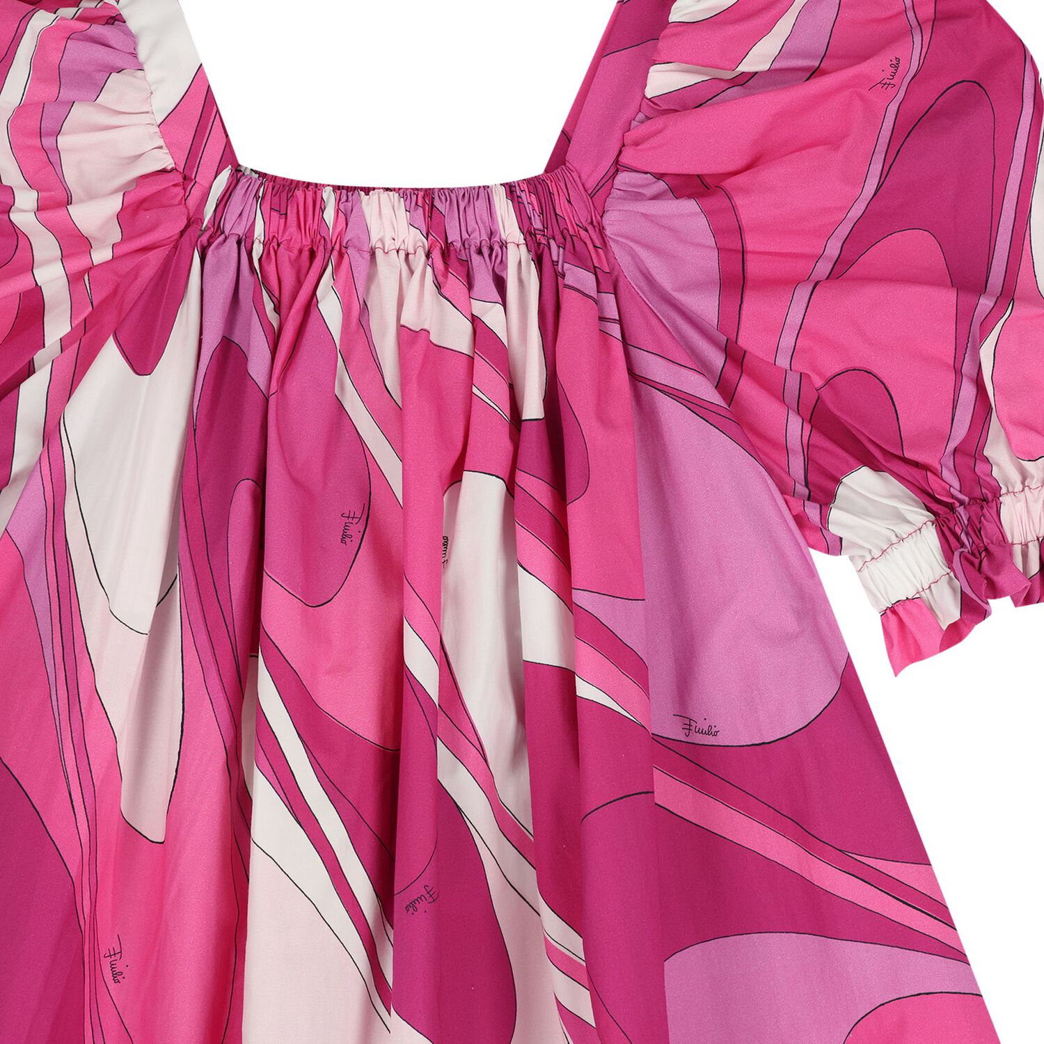 Girls Pink & Purple Ruffled Marmo Dress, 1, hi-res