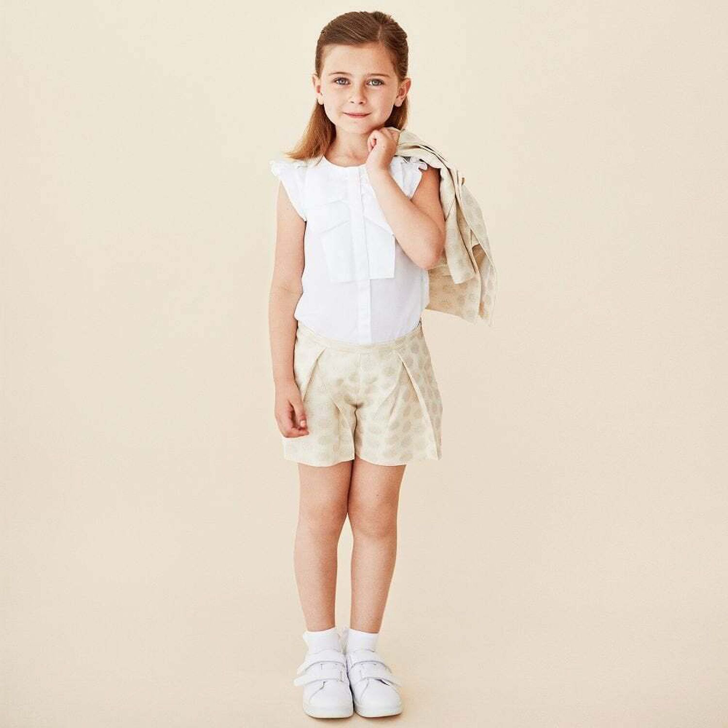 Girls Gold Spotted Shorts, 1, hi-res image number null