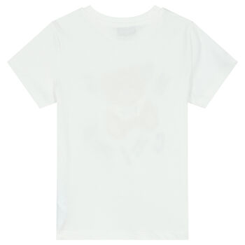 White Teddy Bear Logo T-Shirt