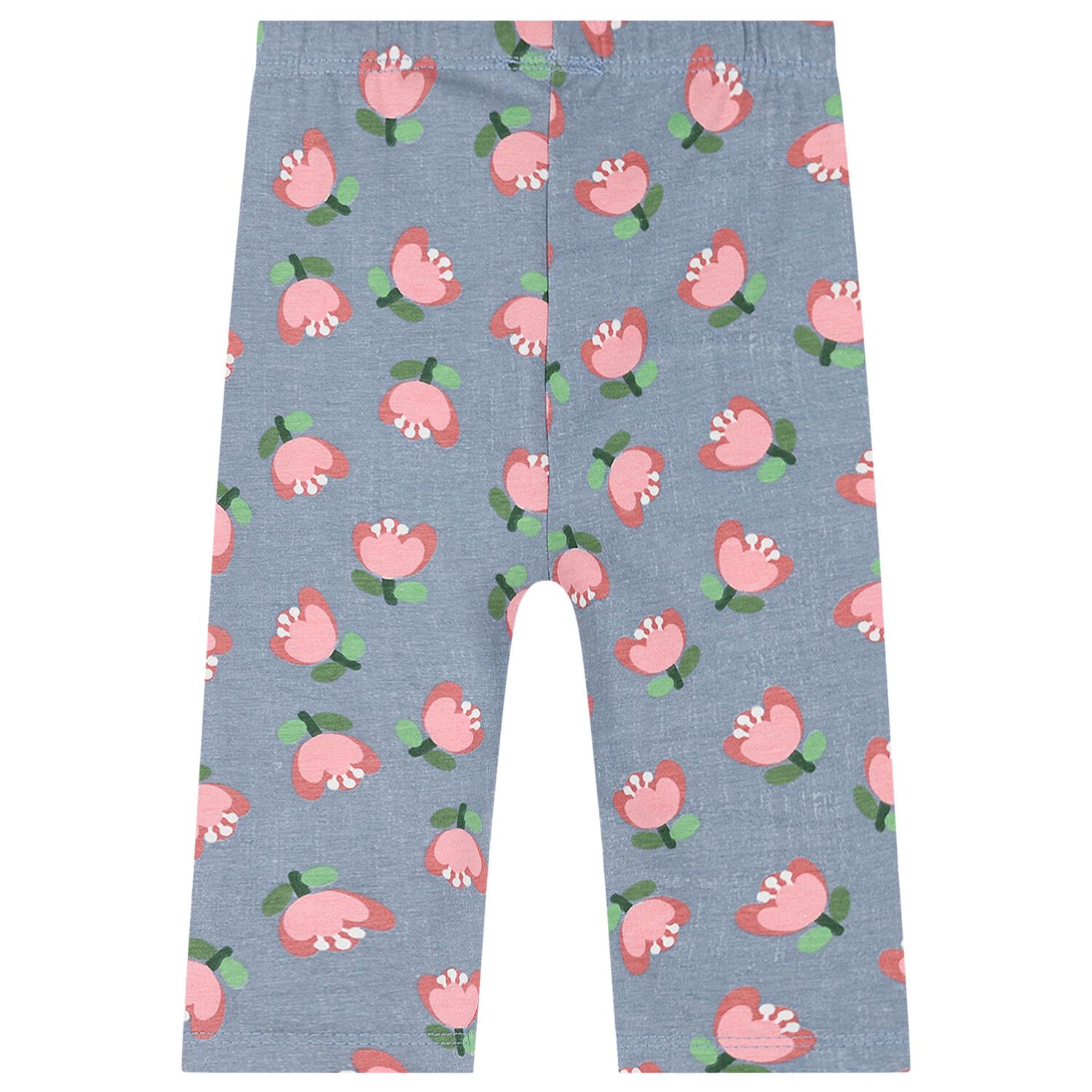 Younger Girls White & Blue Floral Leggings Set, 2, hi-res image number null