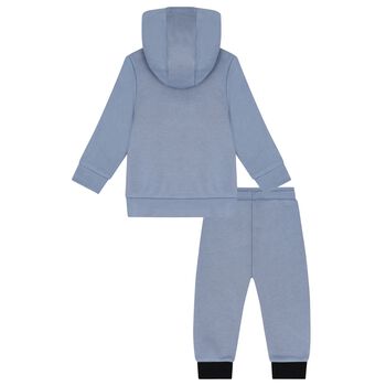Younger Boys Blue & Black Logo Tracksuit