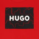 توب أولاد بأكمام بالشعار باللون الأحمر, 1, hi-res