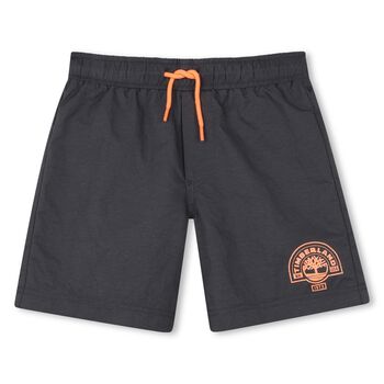 Boys Grey Logo Swim Shorts