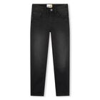 Boys Black Logo Jeans, 1, hi-res
