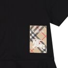 Girls Black Logo Dress, 1, hi-res