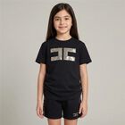 Girls Black Logo T-Shirt, 1, hi-res
