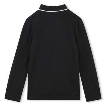 Boys Black Logo Polo Shirt