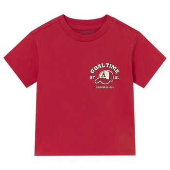 Younger Boys Red Cap T-Shirt