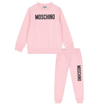 Girls Pink Logo Tracksuit