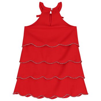 Red Logo Diamante Dress 