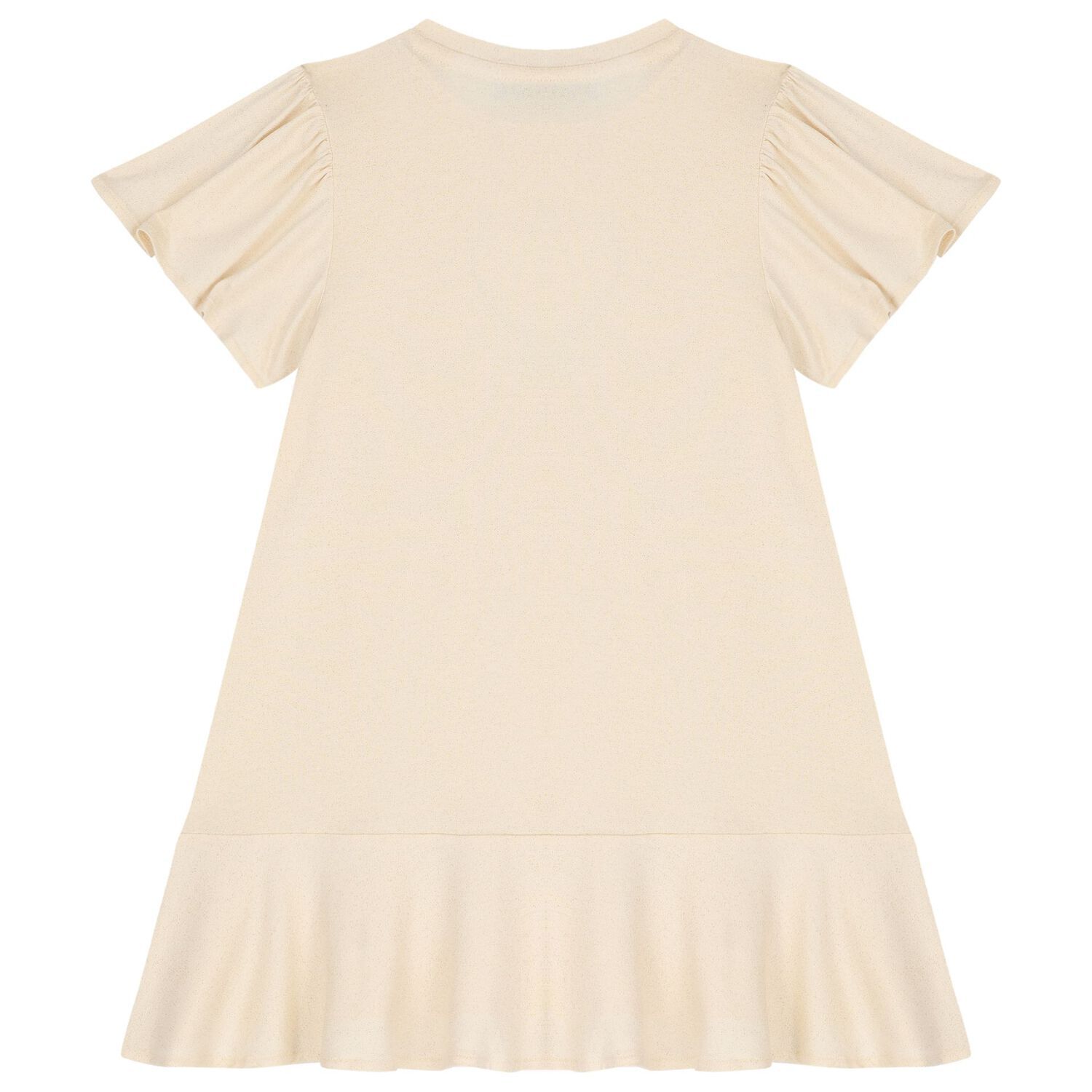 Girls Gold Logo Heart Dress, 1, hi-res