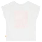Girls White & Pink Flower T-Shirt, 1, hi-res