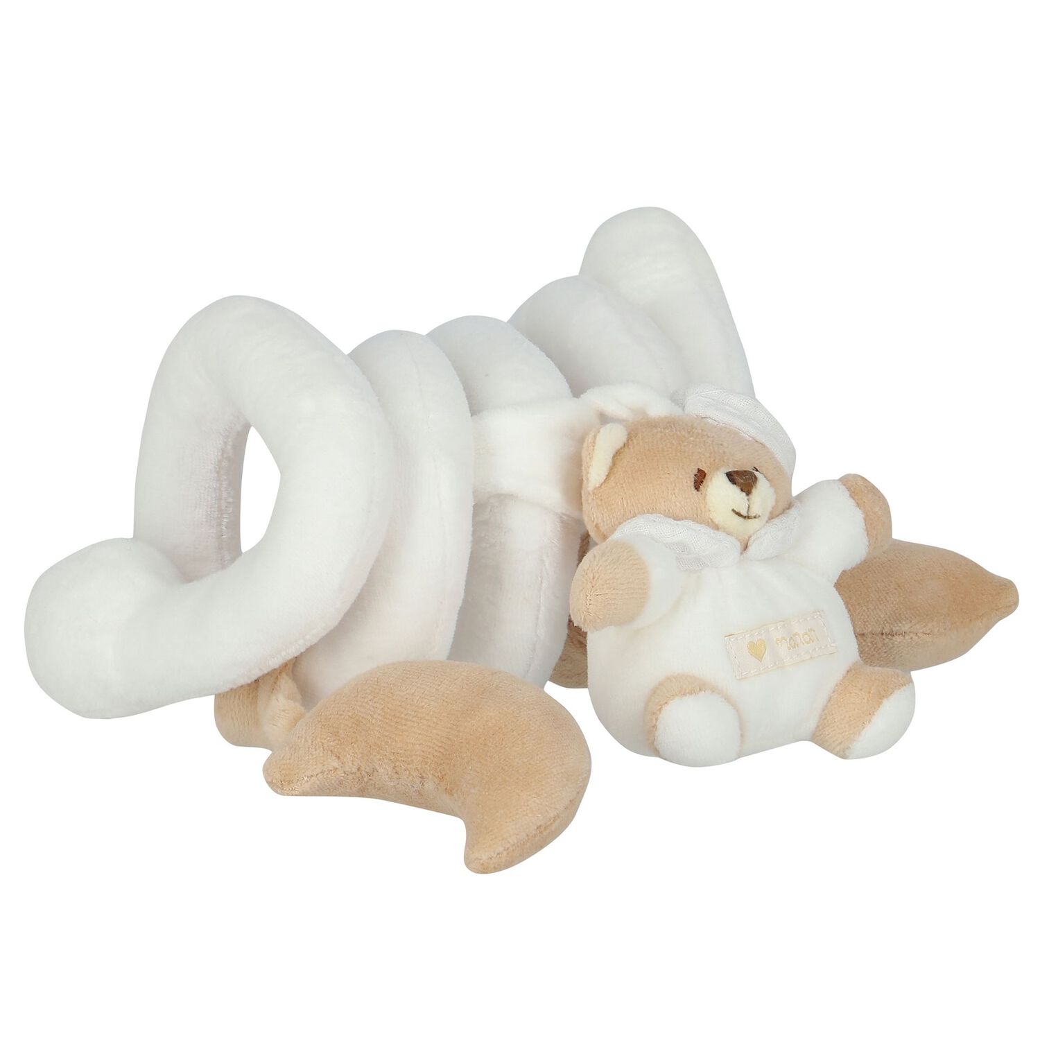 White Teddy Bear, Star & Moon Baby Toy, 1, hi-res image number null