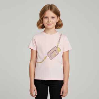 Girls Pink Bag T-Shirt