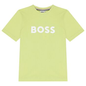 BOSS Boys Green Logo T-Shirt, 5 Boys Green Logo T-Shirt