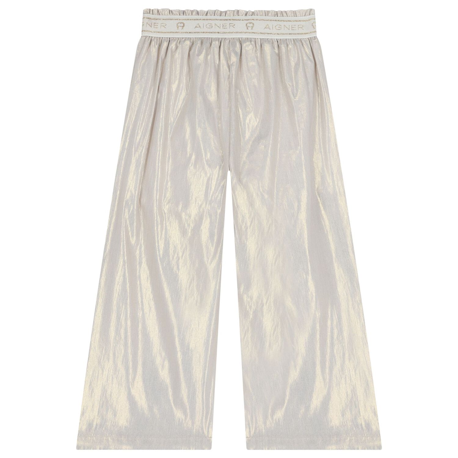 Girls Gold Logo Trousers, 1, hi-res