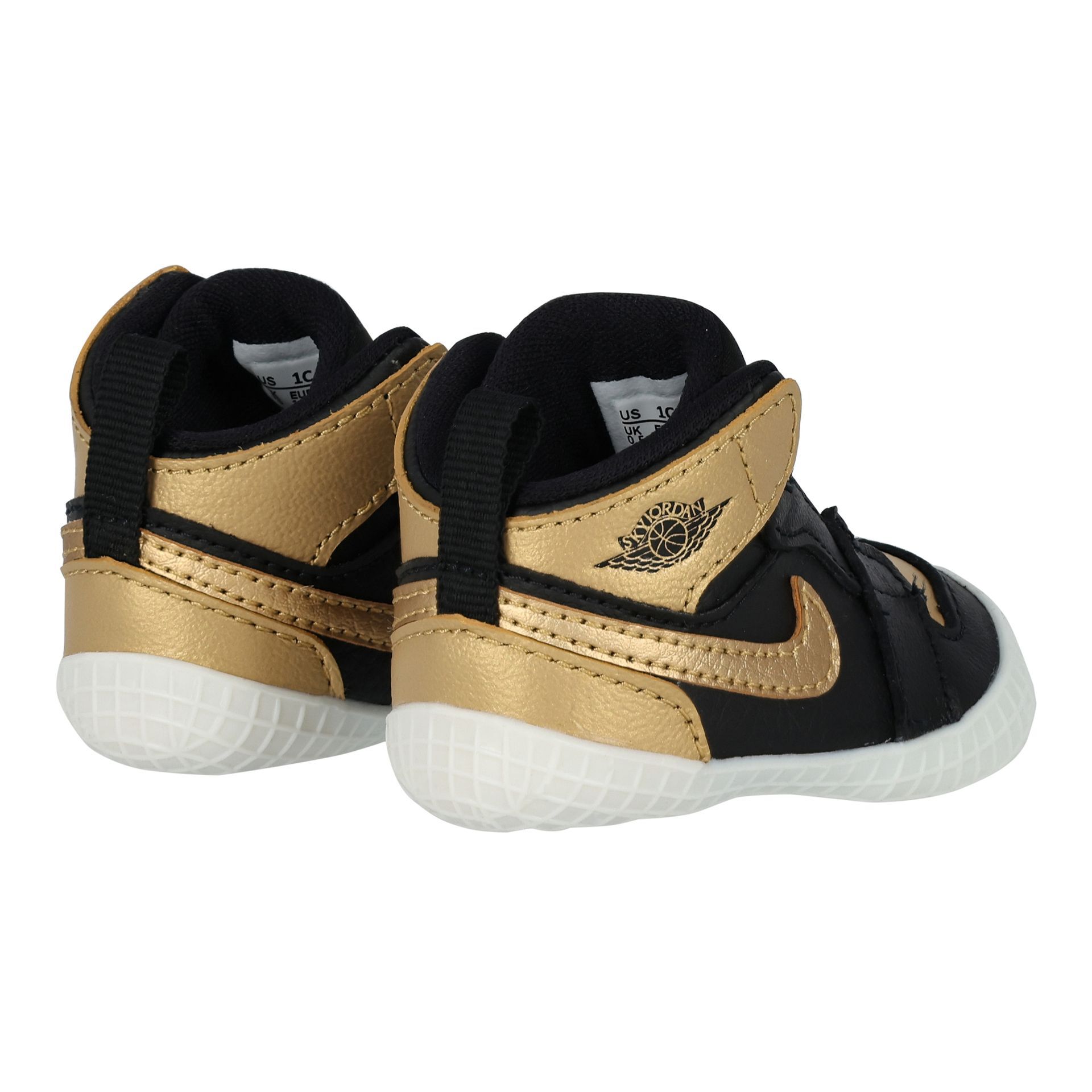 Nike Kids Black & Gold Air Jordan 1 Crib Bootie | Junior Couture
