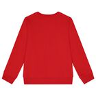 Boys Red Logo Sweatshirt, 1, hi-res