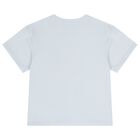 تيشيرت بنات بشعار النمر باللون الأزرق , 2, hi-res