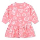 Younger Girls Pink Logo Dress, 1, hi-res