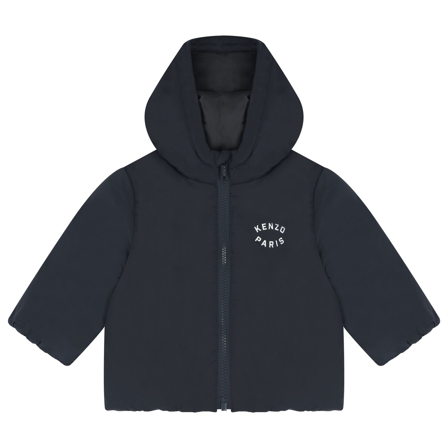 Younger Navy Blue Tiger Hooded Younger Jacket, 1, hi-res