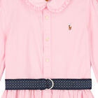 Girls Pink Logo Shirt Dress, 1, hi-res