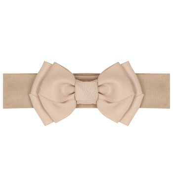 Baby Girls Beige Bow Headband
