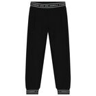 Boys Black Logo Joggers, 1, hi-res