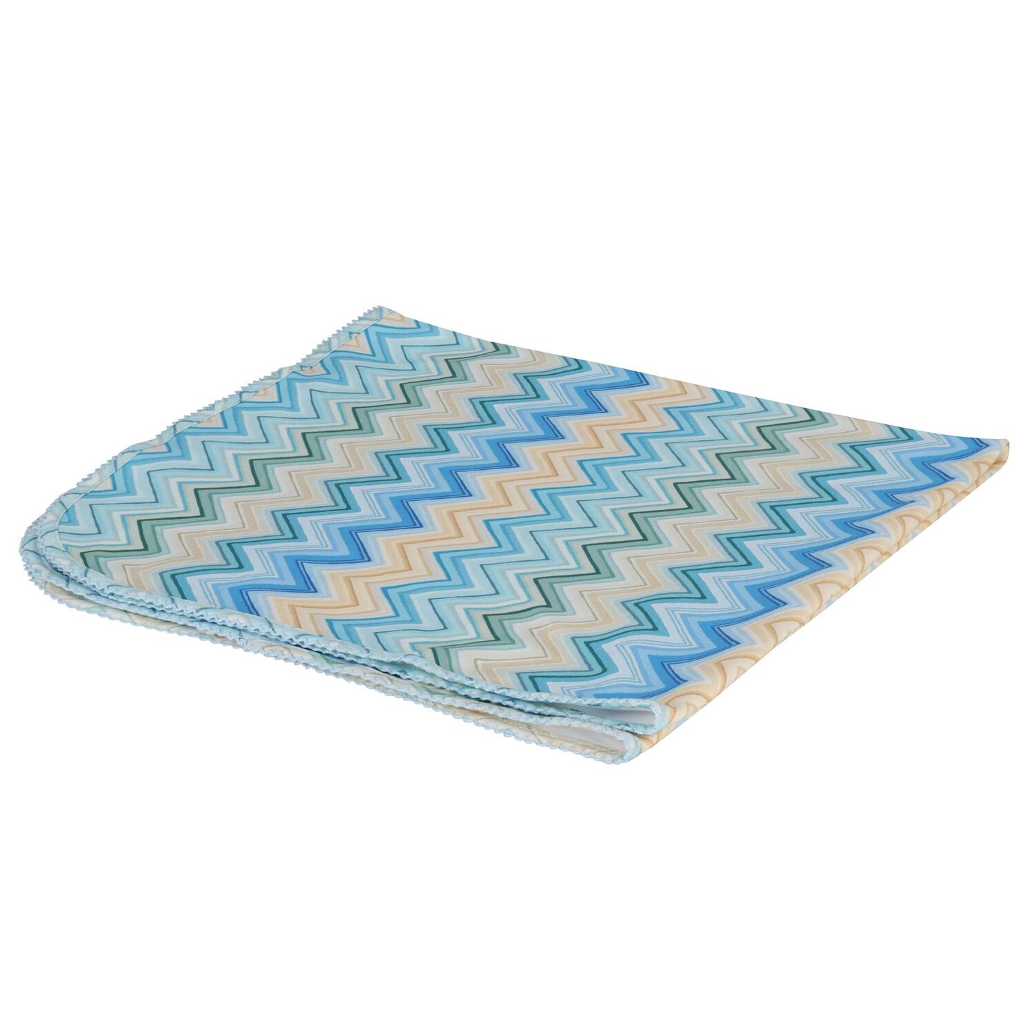 Blue & Yellow Zig Zag Baby Blanket, 3, hi-res