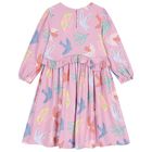 Girls Pink Birds Dress, 1, hi-res