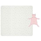 Baby Girls White & Pink Comforter & Blanket Gift Set, 2, hi-res