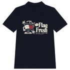 Boys Navy Blue Logo Polo Shirt, 1, hi-res