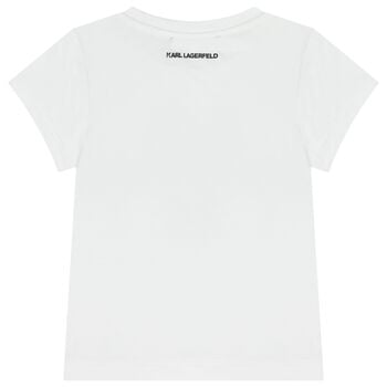 Girls White Ikonik T-Shirt