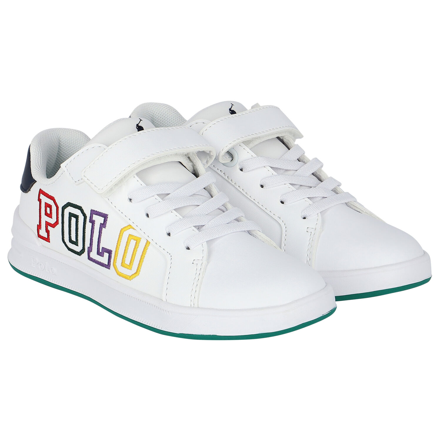 Boys White Logo Trainers, 1, hi-res image number null