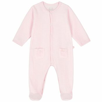 Pink Velour Babygrow