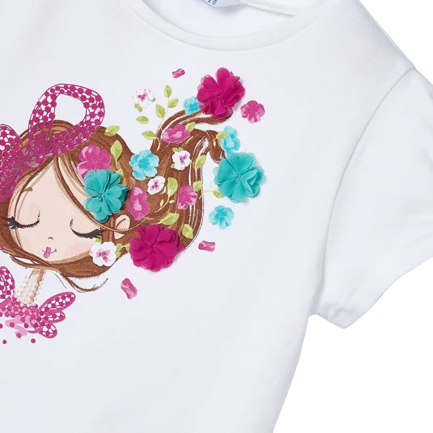 تيشيرت بنات باللون الأبيض, 2, hi-res image number null