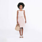 حقيبة يد قش بالشعار باللون البيج للبنات, 1, hi-res