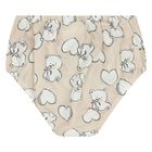 Baby Girls Beige Heart & Bear Dress Set, 1, hi-res