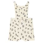 Baby Boys Beige & Ivory Bear Dungaree Set, 1, hi-res