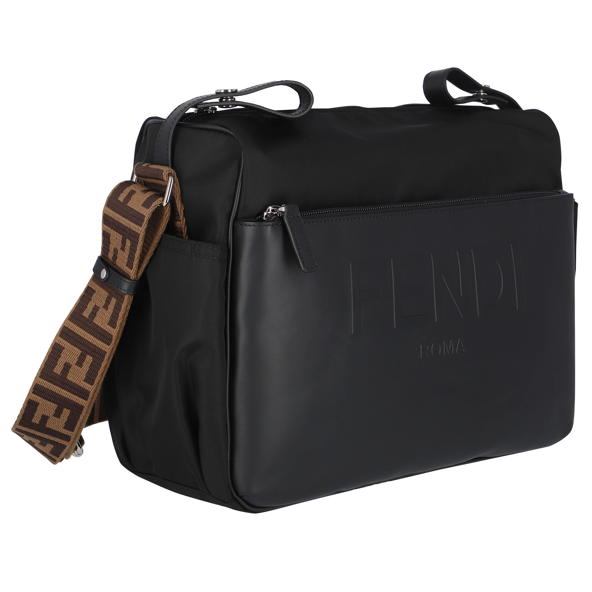Fendi Black Logo Baby Changing Bag Junior Couture
