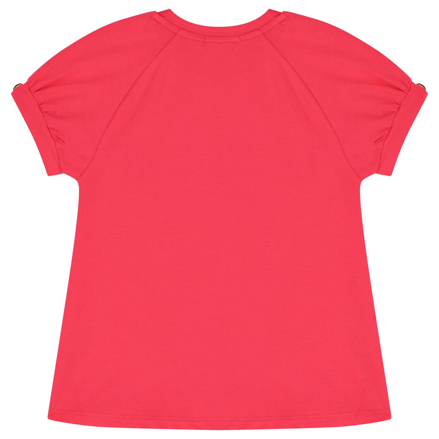 تيشيرت بنات بالشعار باللون الوردي , 2, hi-res